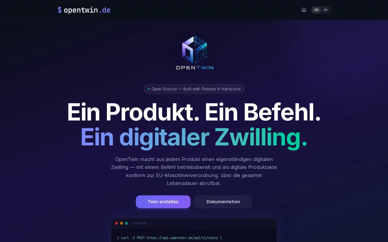 OpenTwin — Betreibt, was modelliert wurde.